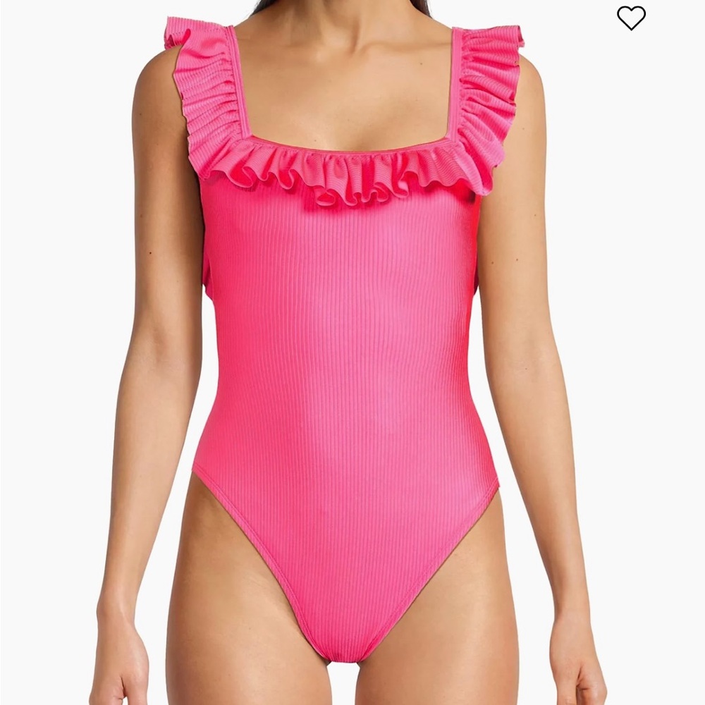 Lily Pulitzer Aemma Pink Ruffled One Piece Swimsuit